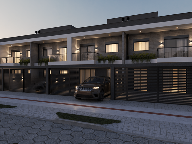 Sobrado com 104m² 3 quartos e 3 banheiros, à venda, no bairro Brejatuba em Guaratuba