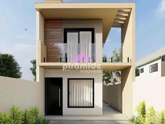 Sobrado com 125m² 2 quartos e 2 banheiros, à venda, no bairro Pontal de Santa Marina em Caraguatatuba