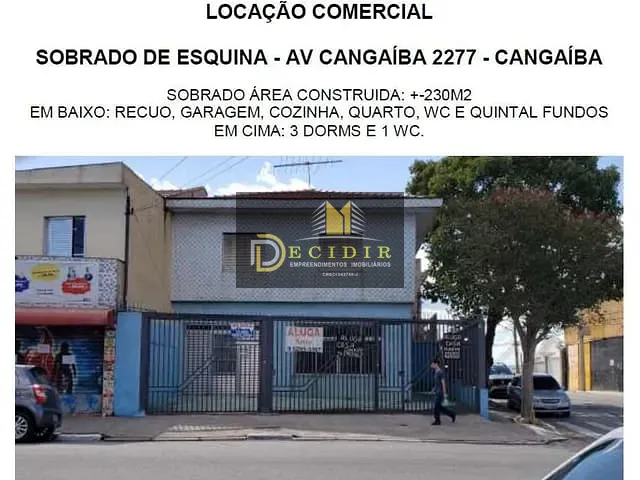 Sobrado para alugar, no bairro Cangaíba em São Paulo