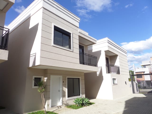 Foto do Sobrado - Boa Vista, Sobrados Novos em Condomínio, localização privilegiada, pronto para morar, 3 quartos, suíte e 2 vagas, à venda, Curitiba/PR | Imobiliária GreenVille