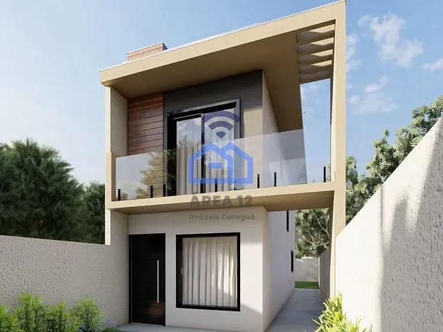 Sobrado com 125m² 2 quartos e 3 banheiros, à venda, no bairro Golfinho em Caraguatatuba