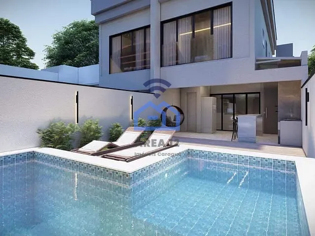 Sobrado com 140m² 3 quartos e 4 banheiros, à venda, no bairro Golfinho em Caraguatatuba