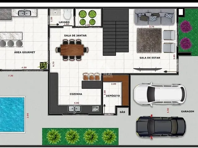 Sobrado com 214m² 3 quartos e 3 banheiros, à venda, no bairro São Cristóvão em Guarapuava