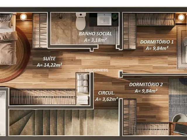 Sobrado 3 quartos e 2 banheiros, à venda, no bairro Santa Catarina em Caxias do Sul