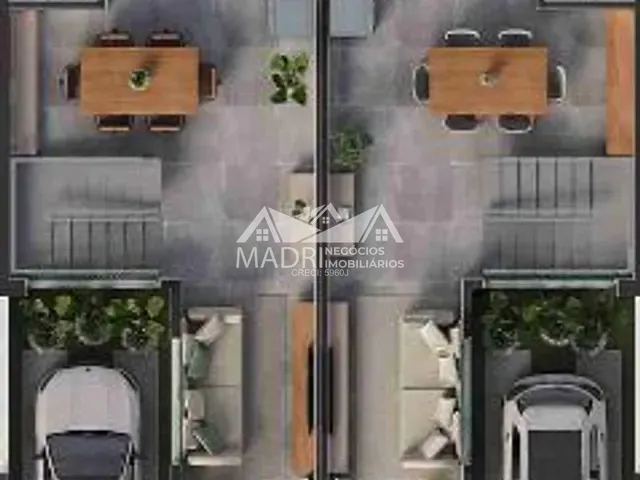 Sobrado com 119m² 3 quartos e 3 banheiros, à venda, no bairro Nova Palhoça em Palhoça