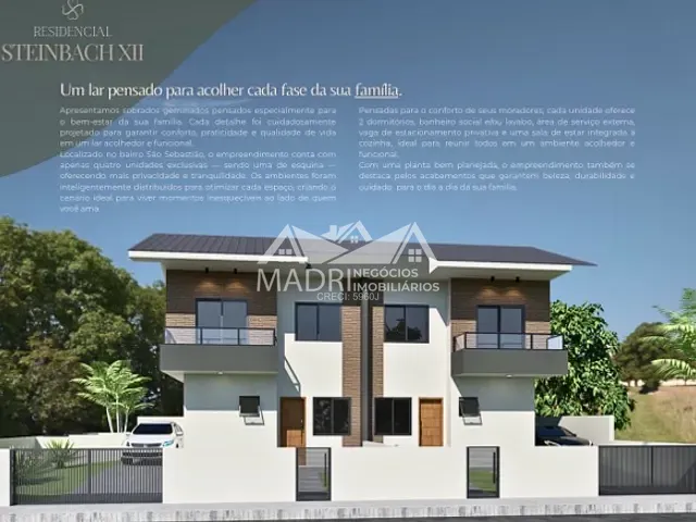 Sobrado com 100m² 2 quartos e 1 banheiro, à venda, no bairro São Sebastião em Palhoça