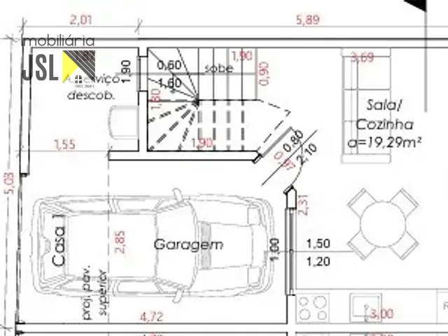 Sobrado com 40m² 2 quartos e 1 banheiro, à venda, no bairro Loteamento Real Park em Caçapava