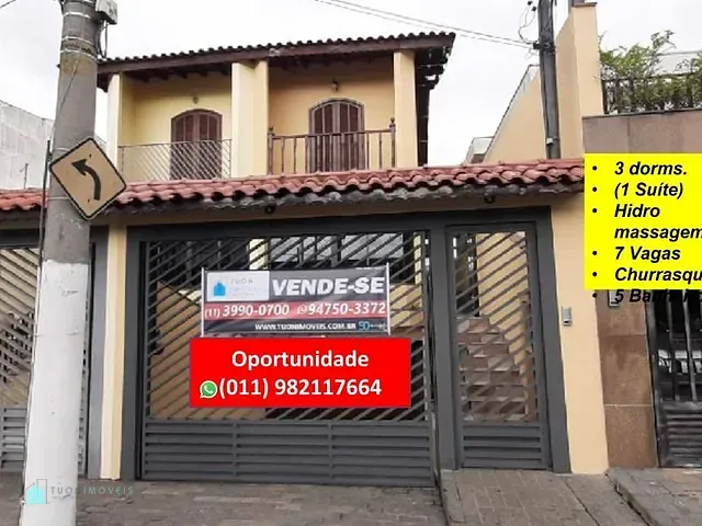Sobrado com 125m² 4 quartos e 5 banheiros, à venda, no bairro Parque São Luís em São Paulo