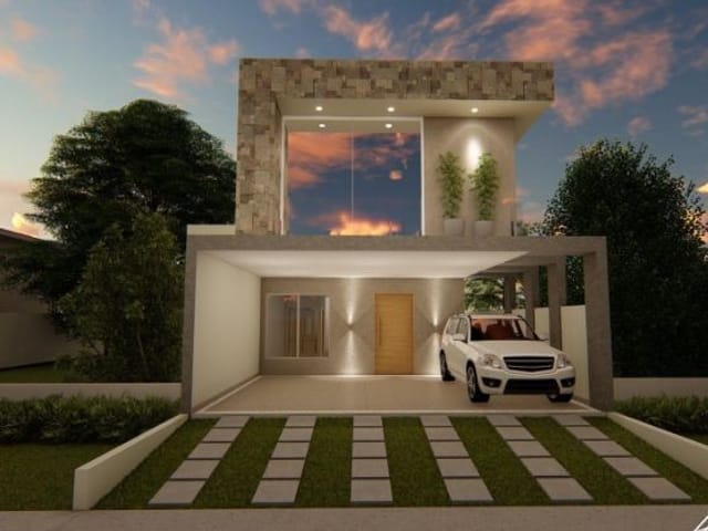 Foto do Sobrado - Sobrado com 4 dormitórios à venda, 240 m² por R$ 1.280.000 - Jardim Jacinto - Jacareí/SP | RUSSI IMÓVEIS