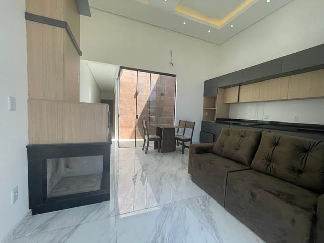 Foto do Casa - Casa mobiliada à venda no Cassino, Rio Grande: 80 m², 2 quartos (sendo 1 suíte), lareira, espaço gourmet com piscina e churrasqueira. | UP Imóveis