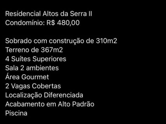 Foto do Sobrado - Sobrado no Condominio Altos da Serra II  com 4 dormitórios à venda, 310 m² por R$ 2.700.000 - Urbanova - São José dos Campos/SP | RUSSI IMÓVEIS