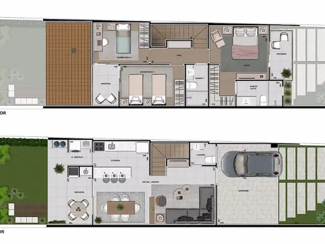 Sobrado com 133m² 3 quartos e 3 banheiros, à venda, no bairro Sabará em Londrina