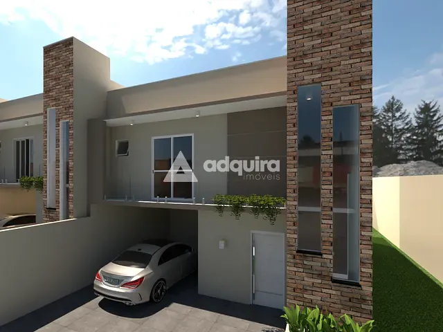 Sobrado 3 quartos e 3 banheiros, à venda, no bairro Orfãs em Ponta Grossa