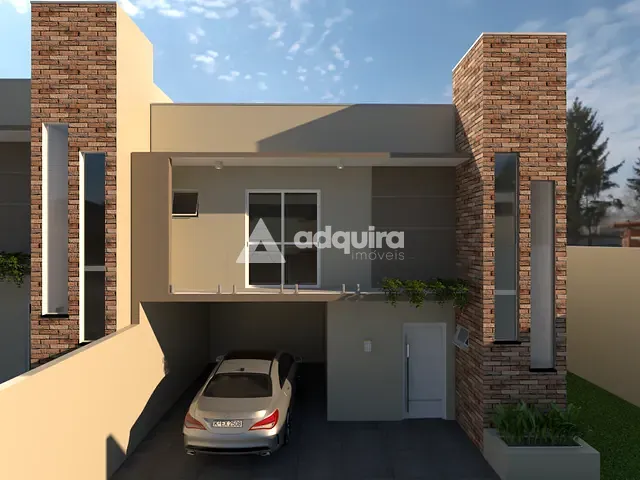 Sobrado 3 quartos e 3 banheiros, à venda, no bairro Orfãs em Ponta Grossa