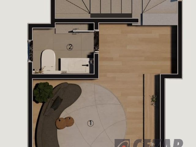 Sobrado com 120m² 3 quartos e 6 banheiros, à venda, no bairro Mercês em Curitiba