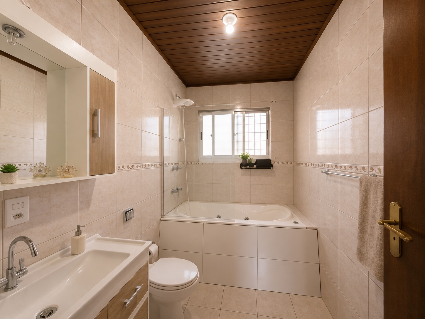Casa à venda no Recanto de Portugal, Laranjal - 130 m², 2 quartos (sendo 1 suíte), móveis planejados, lareira e amplo pátio com piscina e garagem. - 17