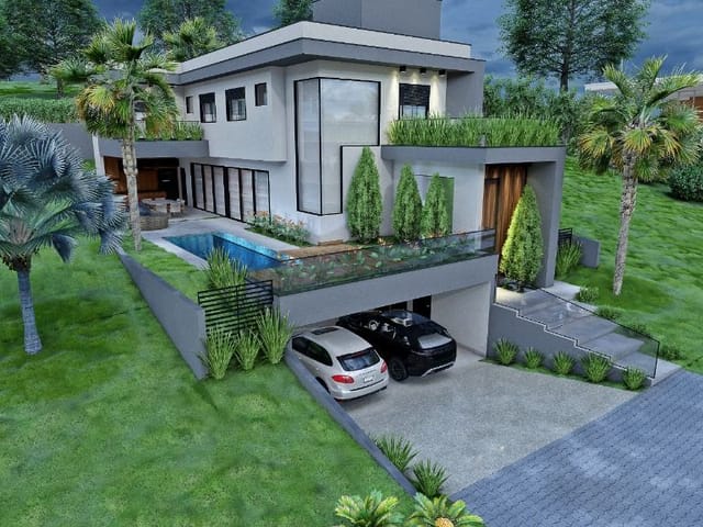 Foto do Sobrado - Sobrado com 5 dormitórios à venda, 410 m² por R$ 3.200.000 - Condomínio Residencial Alphaville I - São José dos Campos/SP | RUSSI IMÓVEIS