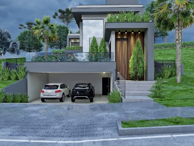 Foto do Sobrado - Sobrado com 5 dormitórios à venda, 410 m² por R$ 3.200.000 - Condomínio Residencial Alphaville I - São José dos Campos/SP | RUSSI IMÓVEIS