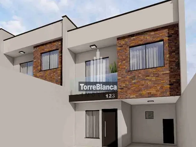 Sobrado com 88m² 3 quartos e 3 banheiros, à venda, no bairro Jardim Carvalho em Ponta Grossa