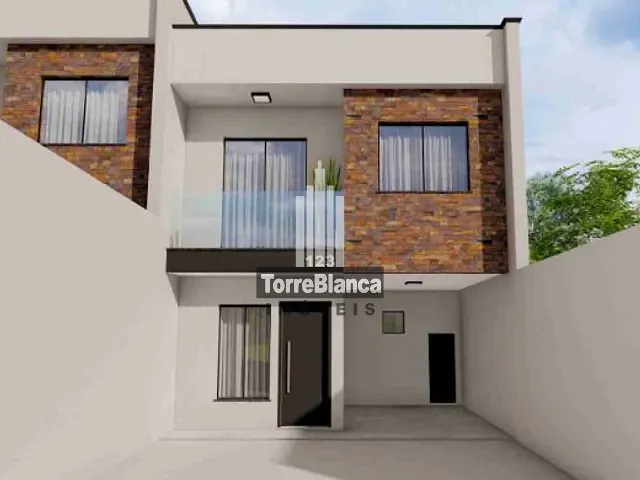 Sobrado com 88m² 3 quartos e 3 banheiros, à venda, no bairro Jardim Carvalho em Ponta Grossa