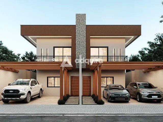 Sobrado com 203m² 3 quartos e 3 banheiros, à venda, no bairro Uvaranas em Ponta Grossa