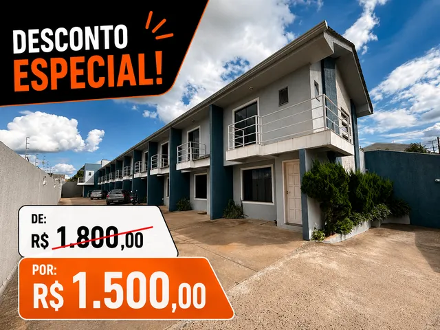 Locação - Sobrado Semimobiliado com 2 quartos, 1 vaga, Churrasqueira, Uvaranas.