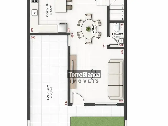 Sobrado com 136m² 3 quartos e 3 banheiros, à venda, no bairro Uvaranas em Ponta Grossa