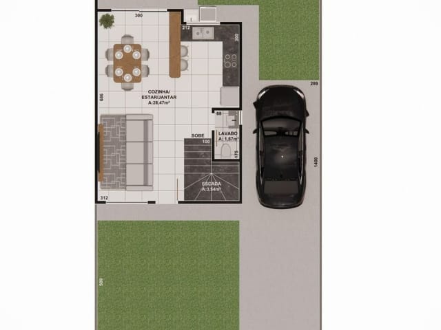 Sobrado com 131m² 3 quartos e 2 banheiros, à venda, no bairro Boqueirão em Curitiba
