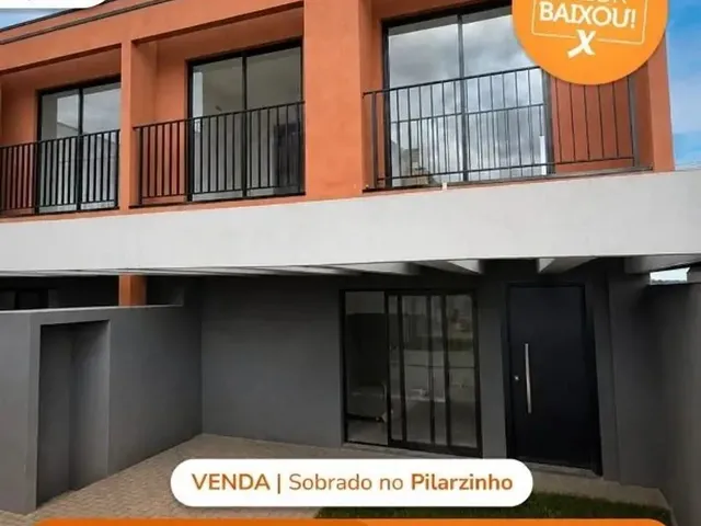 Sobrado com 159m² 3 quartos e 3 banheiros, à venda, no bairro Pilarzinho em Curitiba