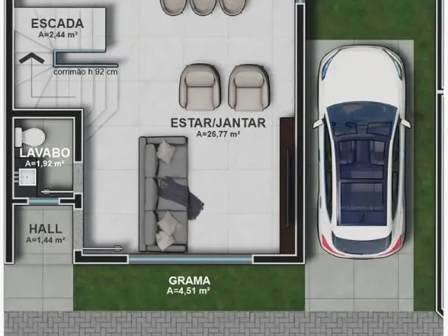 Sobrado 4 quartos e 6 banheiros, à venda, no bairro Água Verde em Curitiba