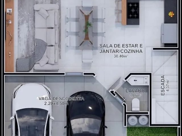 Sobrado 3 quartos e 6 banheiros, à venda, no bairro Mercês em Curitiba