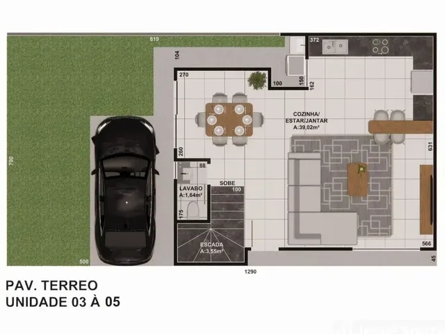Sobrado 3 quartos e 4 banheiros, à venda, no bairro Boqueirão em Curitiba