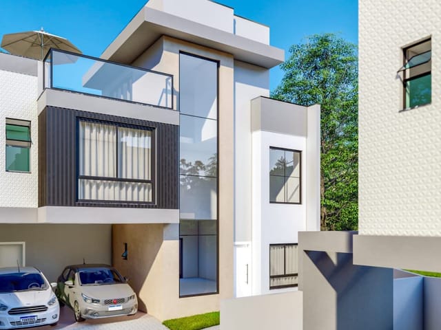 Sobrado 3 quartos e 5 banheiros, à venda, no bairro Mercês em Curitiba