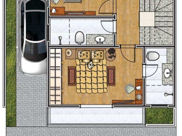 Sobrado com 166m² 3 quartos e 3 banheiros, à venda, no bairro Pilarzinho em Curitiba