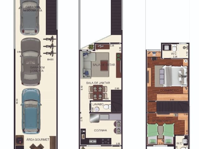 Sobrado com 65m² 2 quartos e 3 banheiros, à venda, no bairro Sacomã em São Paulo