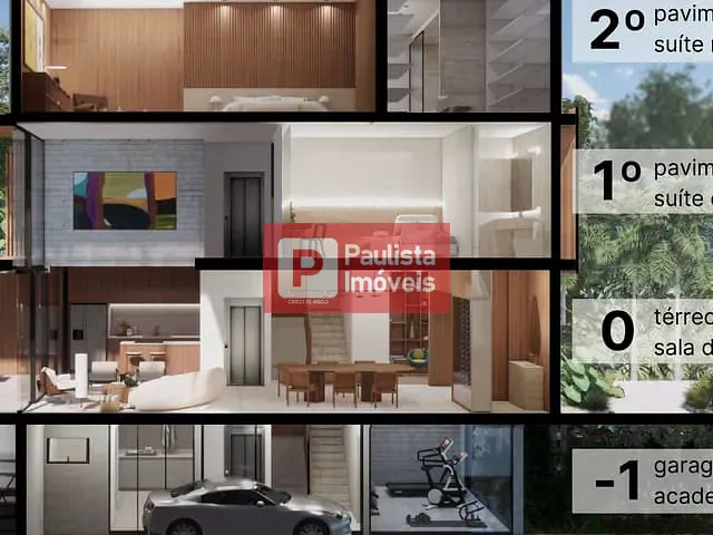 Sobrado 3 quartos e 3 banheiros, à venda, no bairro Brooklin Paulista em São Paulo