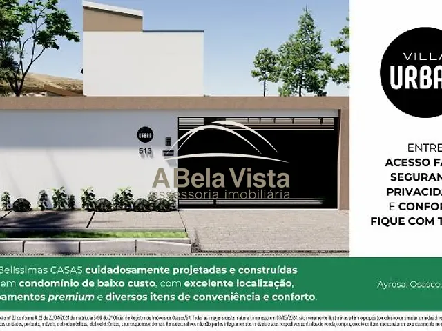Sobrado com 65m² 2 quartos e 2 banheiros, à venda, no bairro Ayrosa em Osasco