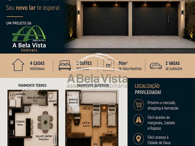 Sobrado 2 quartos e 3 banheiros, à venda, no bairro Bela Vista em Osasco