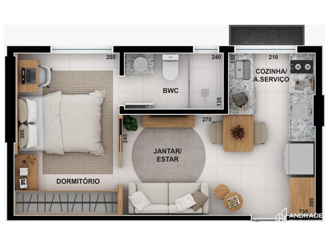 Studio 1 quarto e 1 banheiro, à venda, no bairro Centro em Apucarana