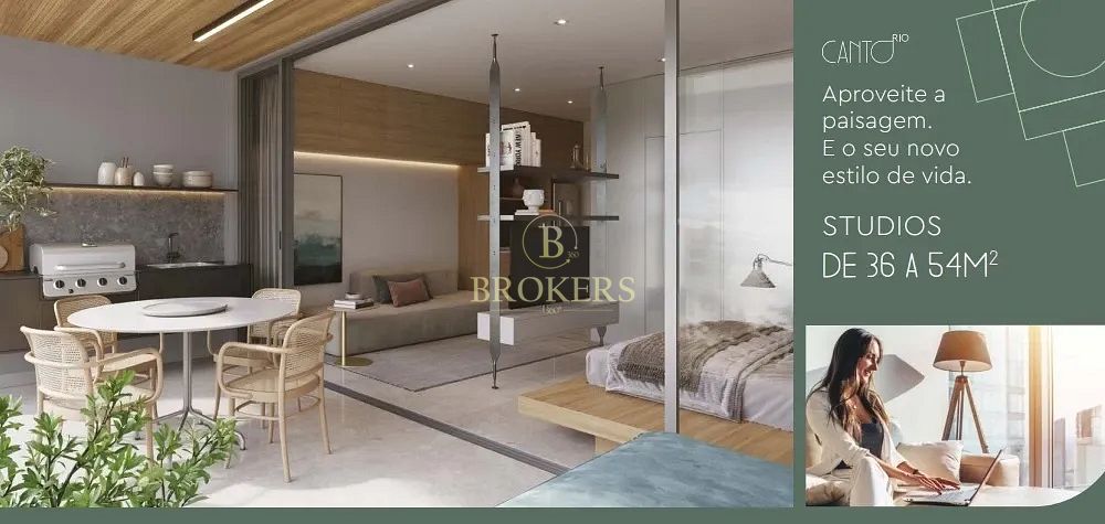 Studio à venda, Copacabana, Rua Francisco Otaviano - Stúdio Condomínio Canto Rio - 38m² - Infraestutura completa - 1 vaga na escritura.