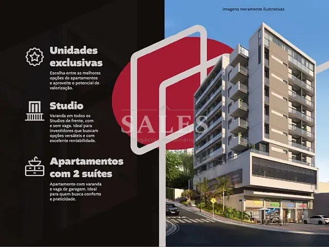 Studio com 25m² 1 quarto e 1 banheiro, à venda, no bairro São Pedro em Juiz de Fora