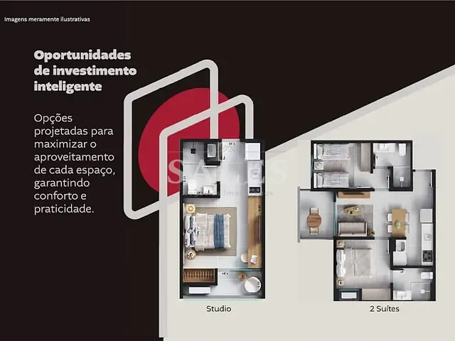 Studio com 25m² 1 quarto e 1 banheiro, à venda, no bairro São Pedro em Juiz de Fora