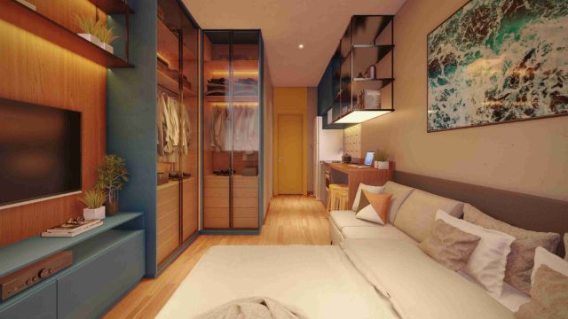 Studio 1 quarto e 1 banheiro, à venda, no bairro Novo Mundo em Curitiba