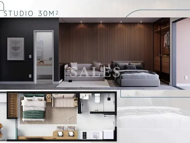 Studio com 24m² 1 quarto e 1 banheiro, à venda, no bairro Centro em Juiz de Fora