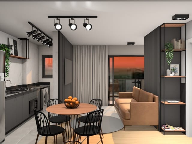 Foto do Studio - Studio Premium Mobiliado no Centro de Chapecó - Lazer Completo e Vista Panorâmica! | Santa Maria