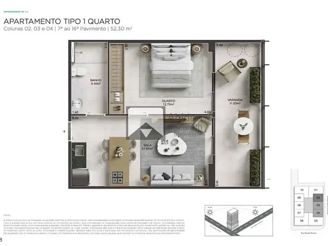 Studio com 55m² 1 quarto e 1 banheiro, à venda, no bairro Icaraí em Niterói
