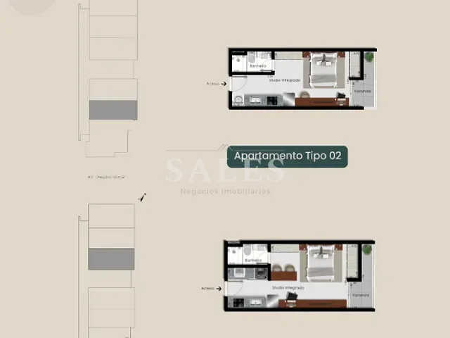 Studio com 24m² 1 quarto e 1 banheiro, à venda, no bairro Paineiras em Juiz de Fora