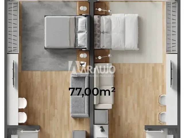 Studio 2 quartos e 1 banheiro, à venda, no bairro Centro em Itajaí