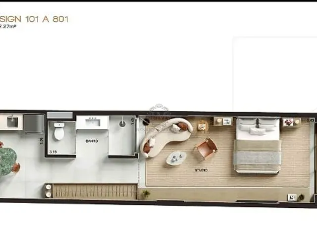 Studio 1 quarto e 1 banheiro, à venda, no bairro Leblon em Rio de Janeiro
