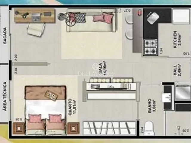 Studio 1 quarto e 1 banheiro, à venda, no bairro Alto em Teresópolis